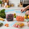 30PCS PE Reusable Freezer Bags Triple Seal Plastic Organization Bags Zipper Seal Bags  For Leftovers