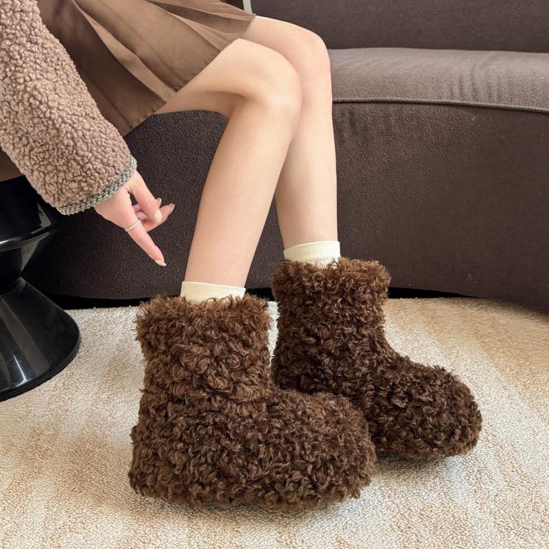 Women's lightweight comfortable cold warm padded snow boots non-slip wear outdoor leisure sports plush cotton boots