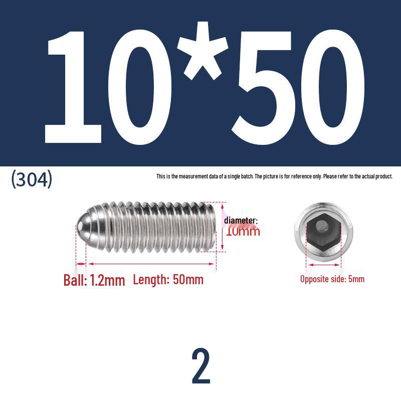 Stainless Steel Ball Plunger Set: M2.5-M16 Ball Screw Positioning Spring Plunger