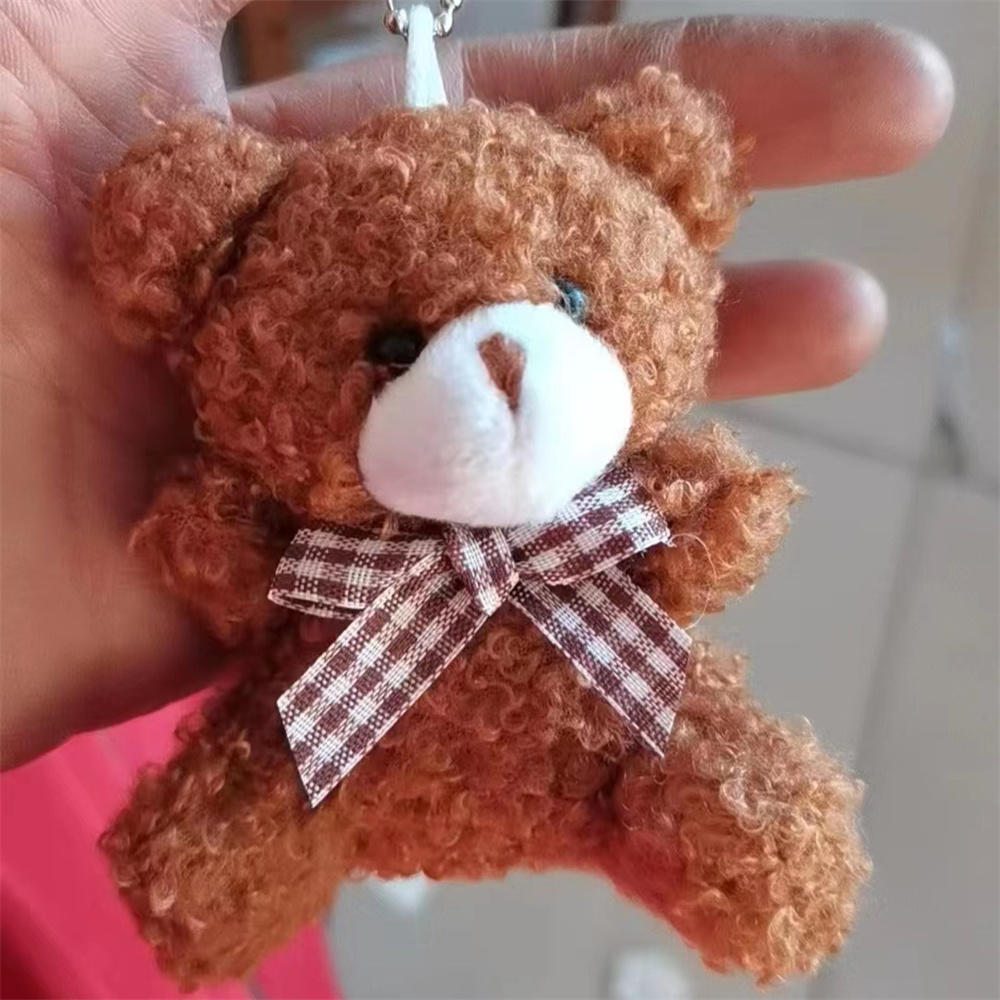 Multicolor Sheep Keychain Ring Plush Alpaca Dolls Key Chain Charm Cute Ring On Bag Car Key Pendant Women Jewelry Accessories