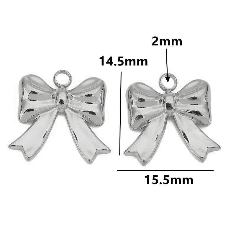 

Stainless Steel Bow Pendant for DIY Earrings and Necklace Jewelry Charm Accessories