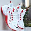 Men's High-Top Mesh Basketball Shoes, Breathable Non-Slip Sports Sneakers for Spring/Summer - Versatile White Running Shoes for Students