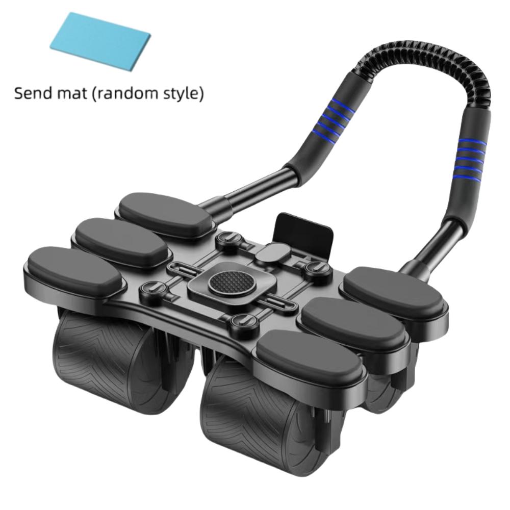 4 Wheels 6 In 1 Exercise Wheels Automatic Rebound Exercise Roller Upgrades Workout Wheel Home Gym