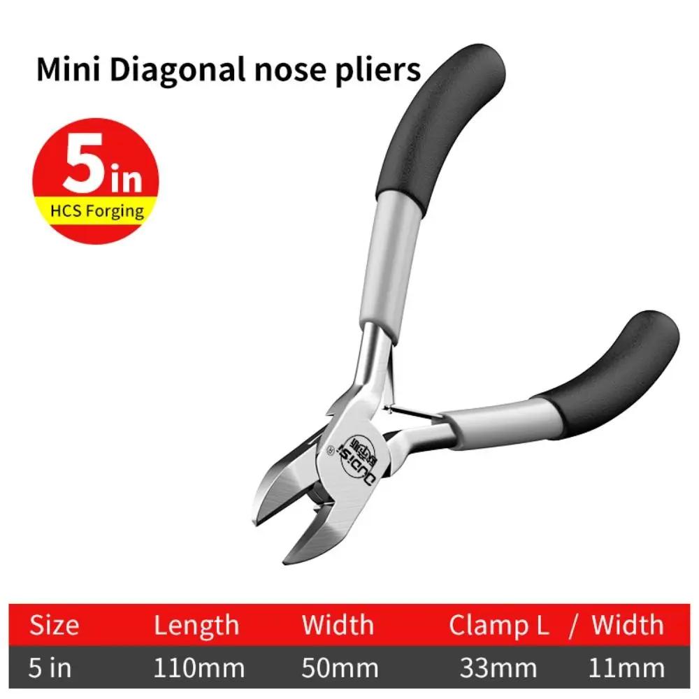 1Pcs Needle Nose Pliers Jewelry Making Plier Round Bent Handcraft Beading Insulated Mini Pliers Diagonal Multi-purpose