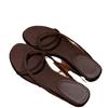 Leder Französisch Retro Dünner Riemen Zehensteg Sandalen Schuhe Damen tragen Sommer neu Strandurlaub flache coole Hausschuhe