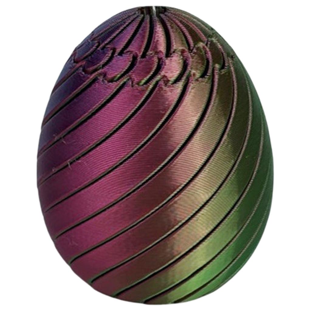 Twisty Fidget Egg 3D Printed Slippery Egg Fidget Easter Egg Toys Basket Stuffers Rotating Fidget Puzzle Toy For Stress Relief