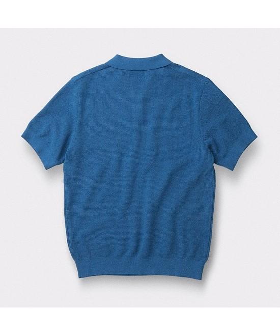Henlikoteun [British Sporting Club] Waffle Short-Sleeves Polo Knit Abwam26711Bux