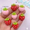 10PCS Živica Kawaii Farebné Cartoon Jahoda Flatback Stone Decor Scrapbook DIY luk Figúrka Príslušenstvo Výroba šperkov