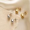 Fashionable Minimalist Gold Color Stainless Steel Irregular Water Drop Stud Earrings for Woman Charm Korea Jewelry Colorfast