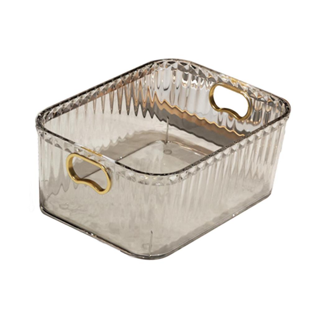 Cosmetic Storage Box Desktop Organizer Storage Container Lightweight Multipurpose Built In Handles for Bedroom Accessories