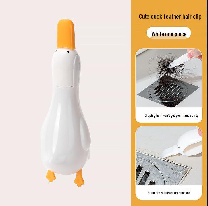 

Multifunctional Cute Duck Hair & Cleaning Clip for Bathroom & Toilet