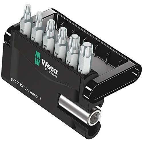 Embouts De Vissage - WERA - BIT-CHECK 7 TX - Torx - 25 Mm - Acier