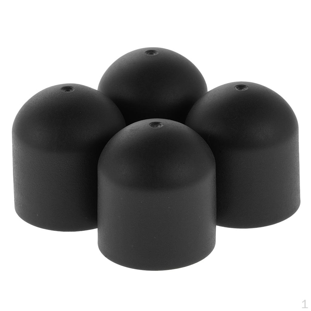 

4 Pieces Silicone Motor Protective Cover for чорний
