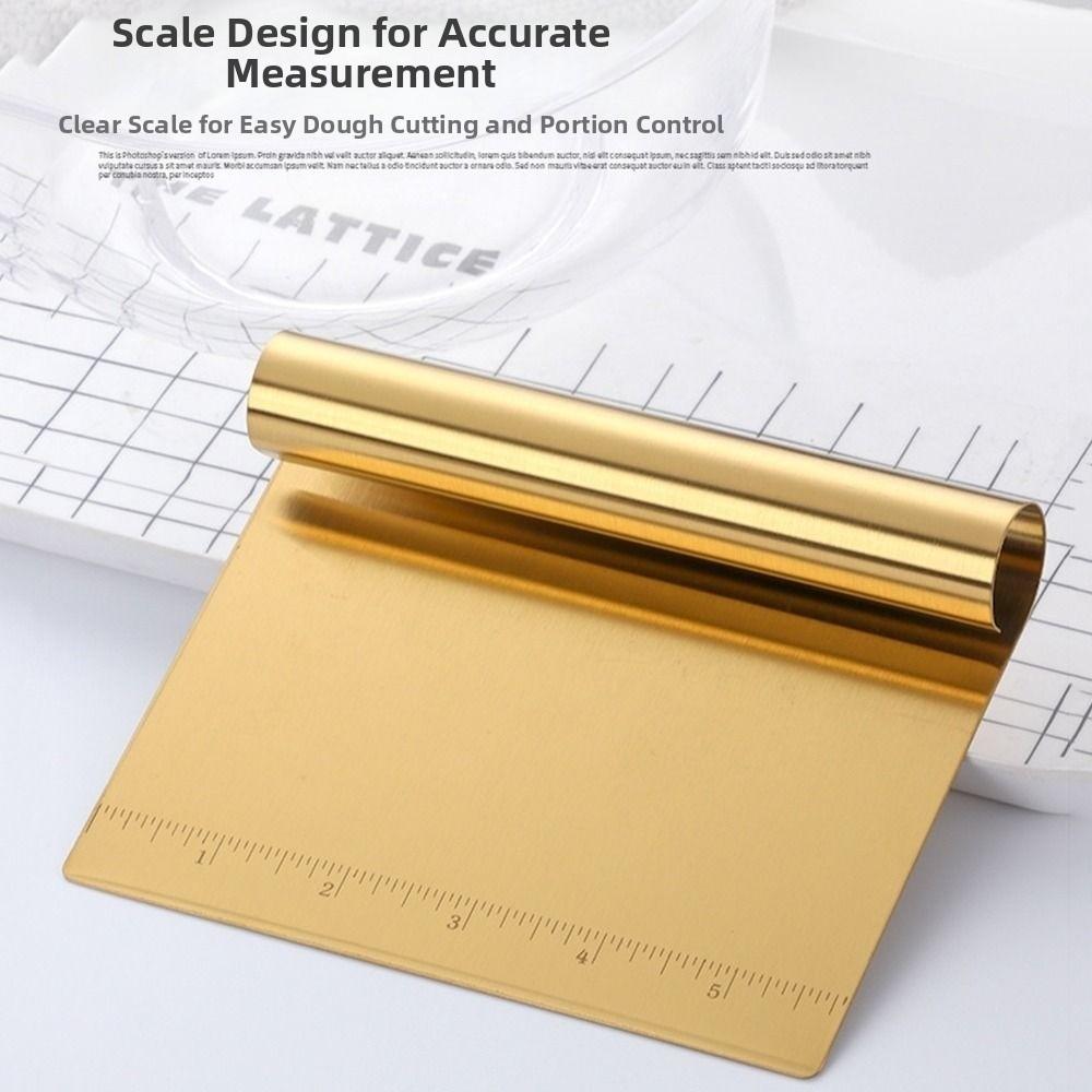Stainless Steel Pizza Scraper Manual Operation Dough Cutting Tool Pastry Dough Cutter Kitchen Use