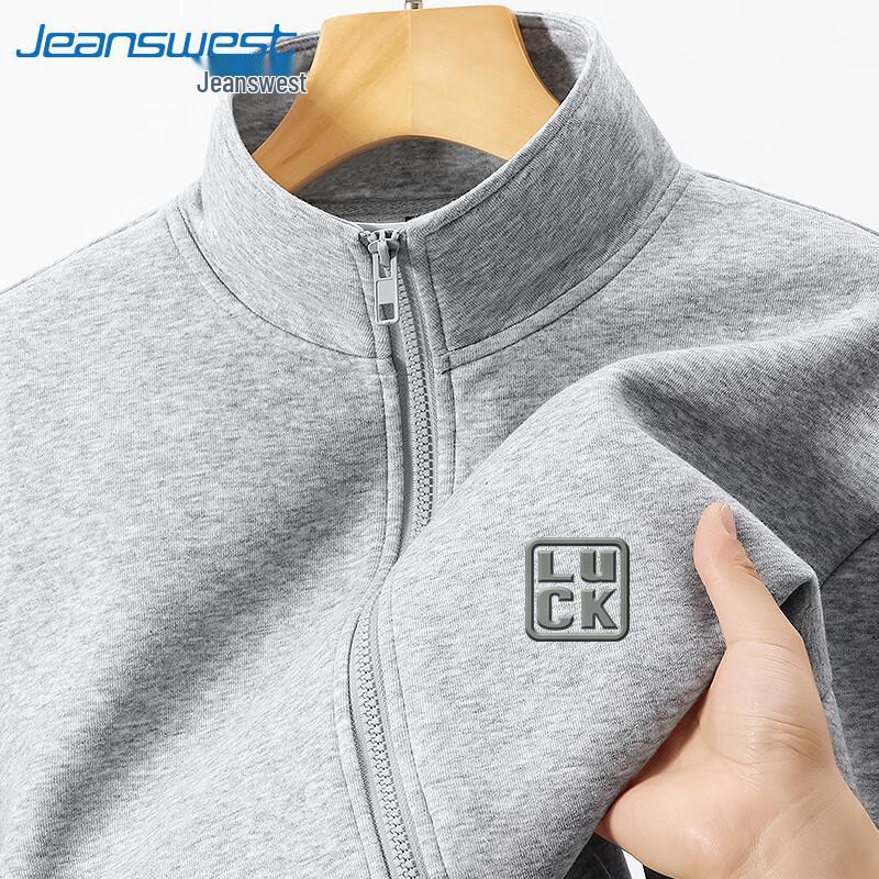 

Jeanswest Men s 2025 Fall Heavyweight Cotton Blend Zipper Jacket 5XL