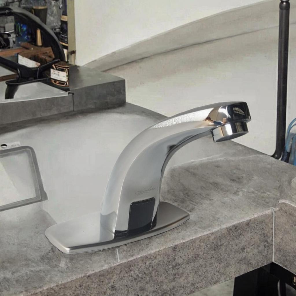 Modern Single-Handle Automatic Sensor Tap Factory Supplied Electric Faucet Brass Material for Hotel Use
