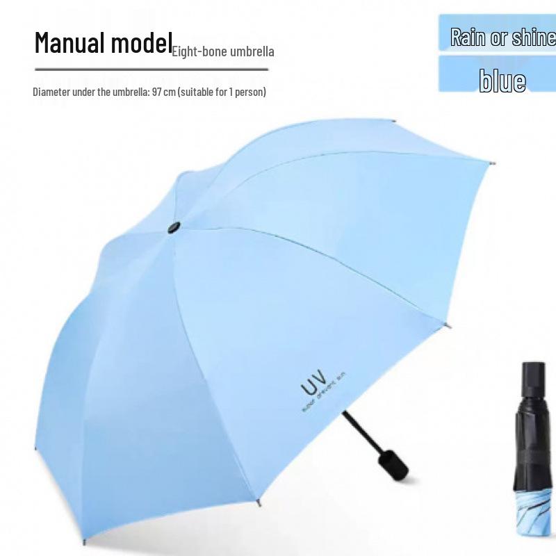 Durable Semi-Automatic UV-Resistant Folding Sun Umbrella for Students