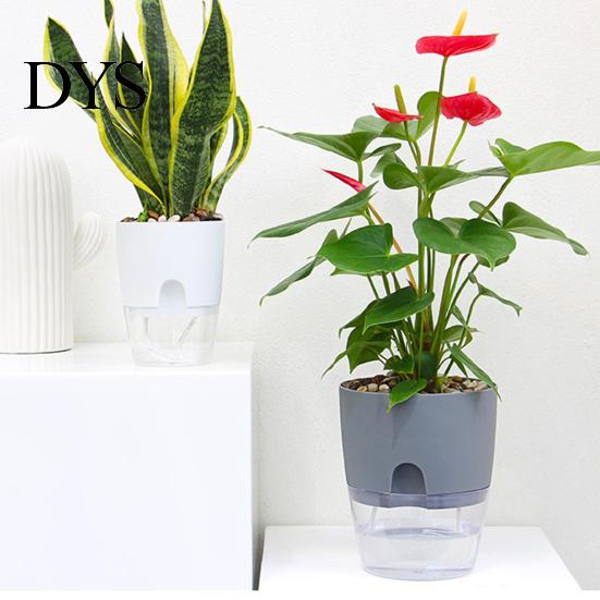 Plant Pot High-tenacity Shatterproof Plastic Decorative Self-watering Ornament Flower Container for Home Vase