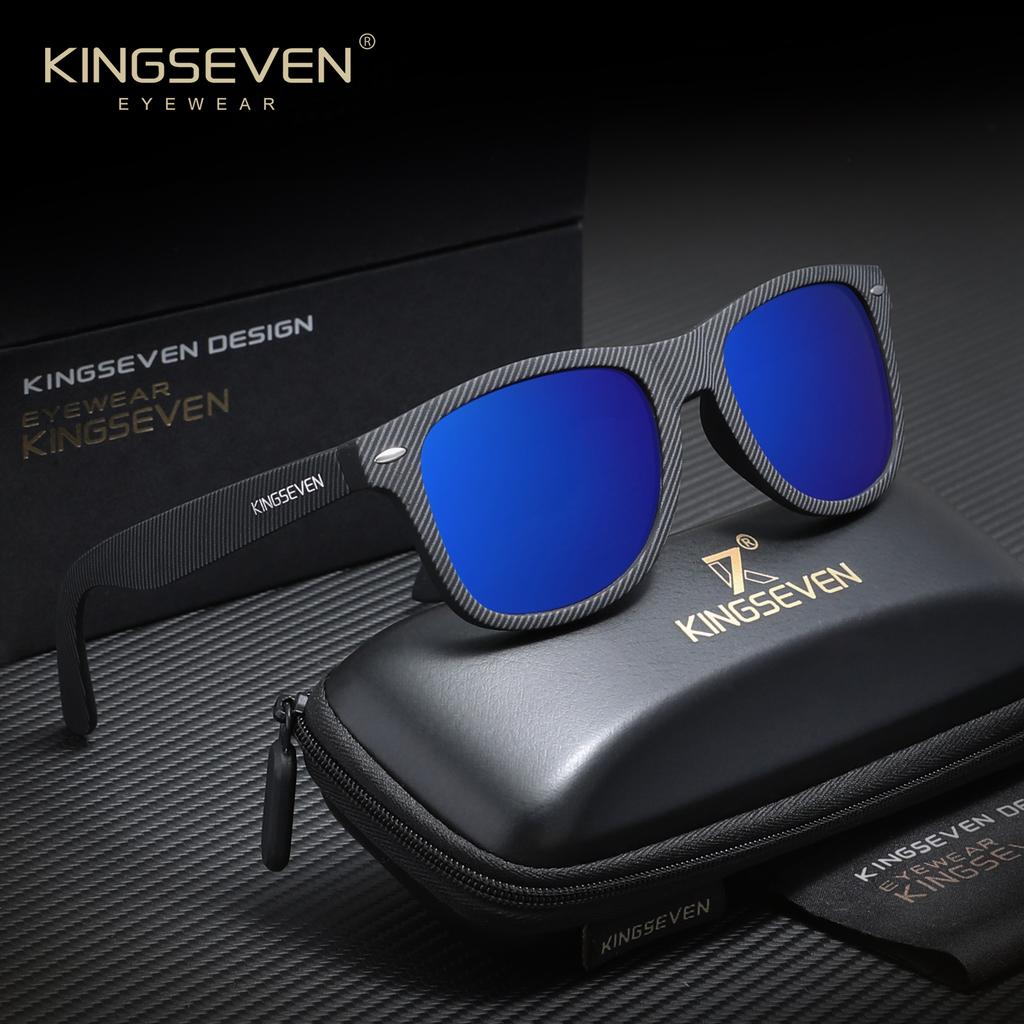 KINGSEVEN Classic Design Rectangular Sunglasses UV400 Essential For Travel Effectively Block Ultraviolet Rays