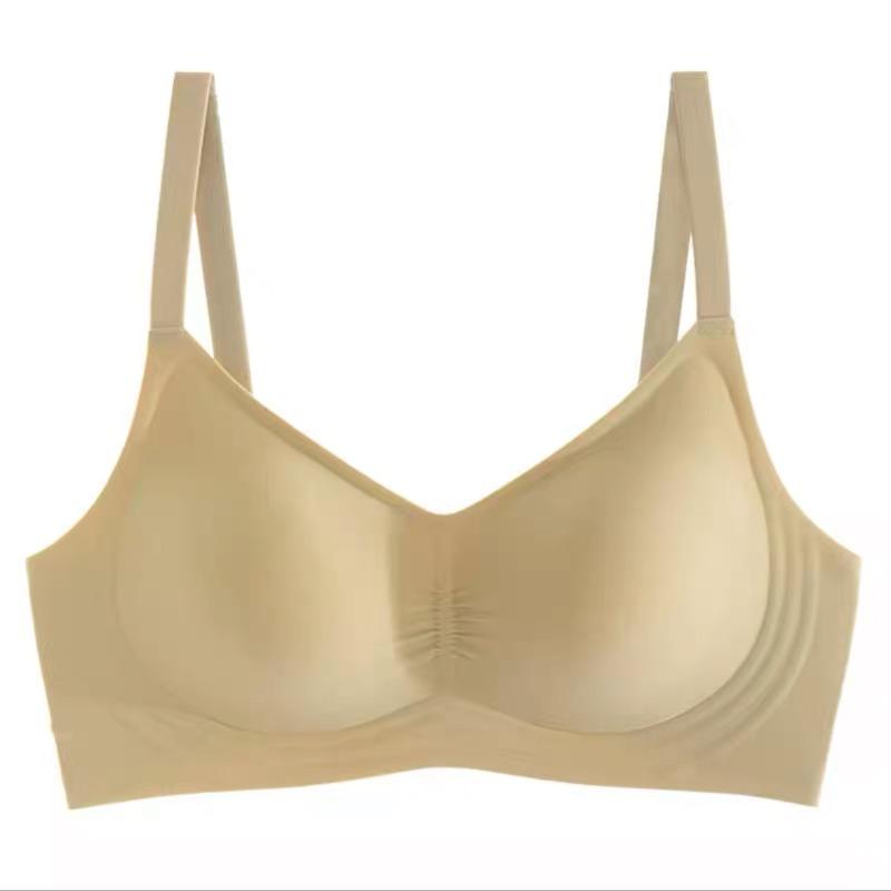 Traceless Nude Underwear, Women's Soft Support, Big Breasts, Small Thin Styles, No Steel Rings, Sub-breasts, Sports Bra Cover.