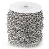 No Fade 1meter 7.5mm Stainless Steel Chain Gold Necklace Rolo Strong Link Chain for Bracelet Jewelry Making Accessories DIY