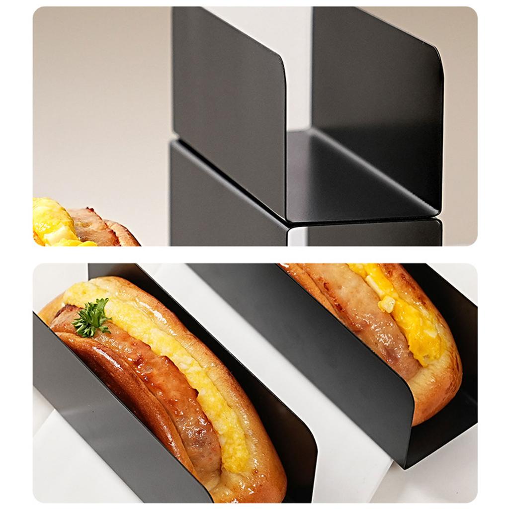 Set Of 4 U Shape Carbon Steel Bread Molds Lightweight Bread Baking Mould For Homemade Pork Chop Buns And Cookies In Oven