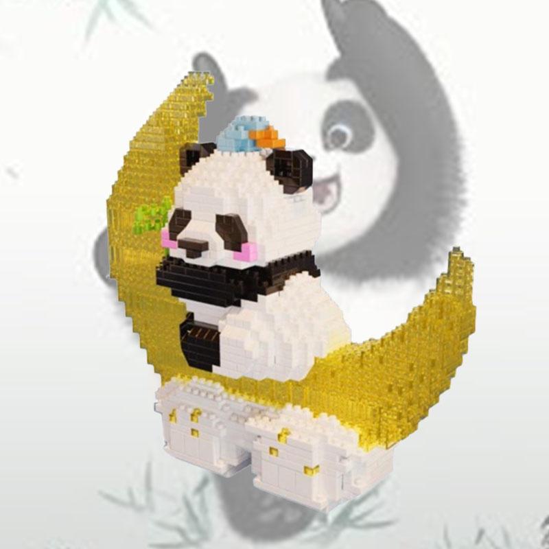 Panda Building Blocks Toy Creative Birthday Gift For Boyfriend/girlfriend Made Of Plastic/abs Material Includes 800+ Diamond-like Pieces