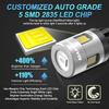 MAXGTRS 2x Two Color Switch T10 LED W5W Car Side Interior lights 12V Bulb 2835 Chips 194 168 White 6000K Parking Dome Lamps