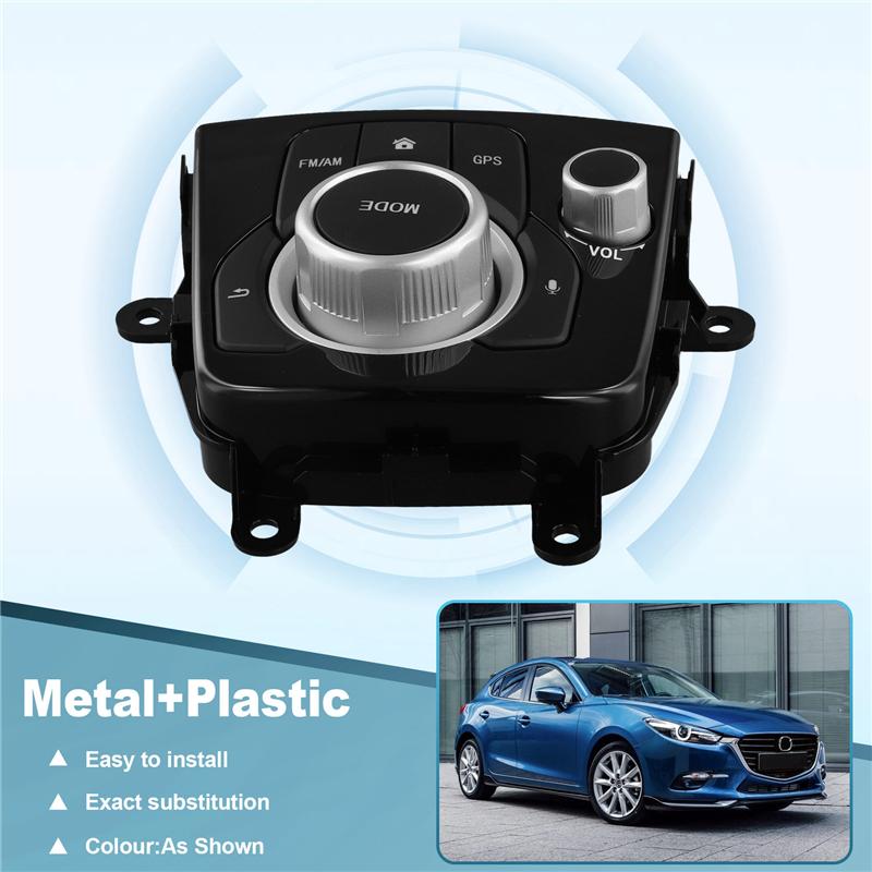 AB12-Auto-Mittelkonsolen-Steuerschalter Navigationsflächenrahmen Konsolen-Controller-Knopf für Mazda 3 Axela 2014-2019 BHN1-66-CM0C