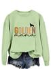 GOLDEN Mama European & American Women's Long-Sleeve T-shirt Pullover Sweatshirt for Spring & Autumn