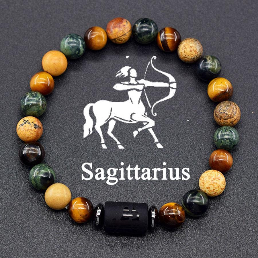 12 Sterrenbeeld Armband Heren Constellatie Armband voor Mannen Ram Maagd Leeuw Weegschaal Bedel Bangle Dames Vriendschap Sieraden om de Hand