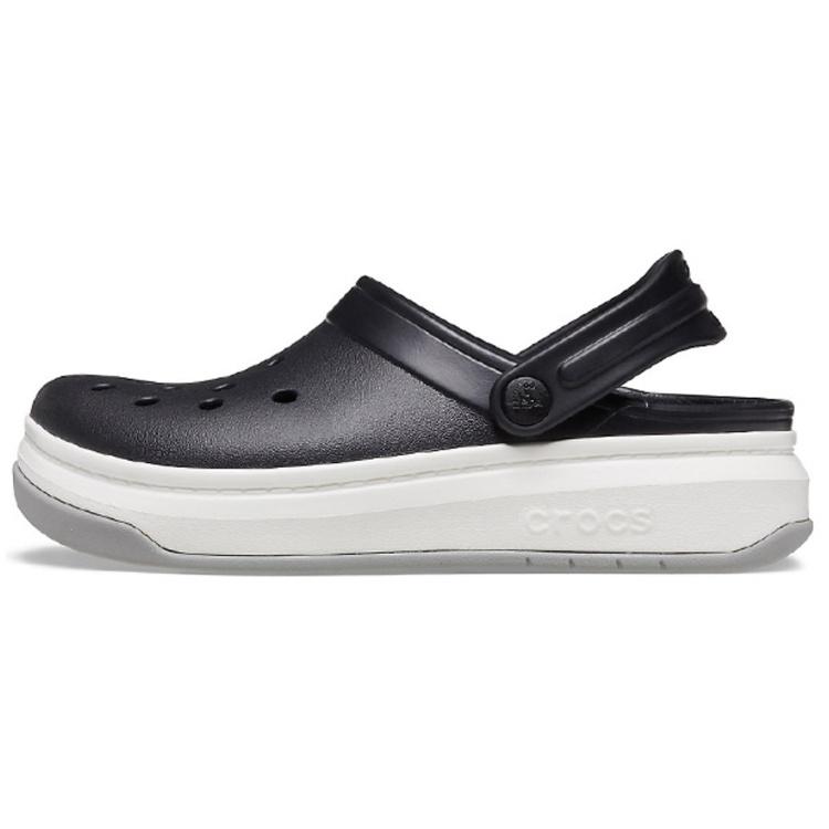 Crocsband Full Force Thick Sole Sandals Black White Unisex Men s 206122-066 EU 38-39