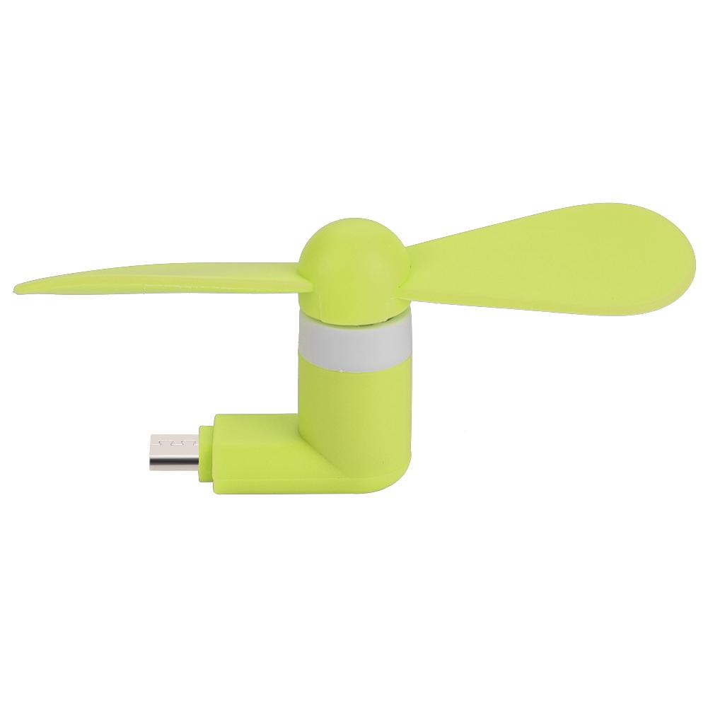 Портативный ручной USB-вентилятор Тихий USB-вентилятор Для OTG-смартфонов (черный)