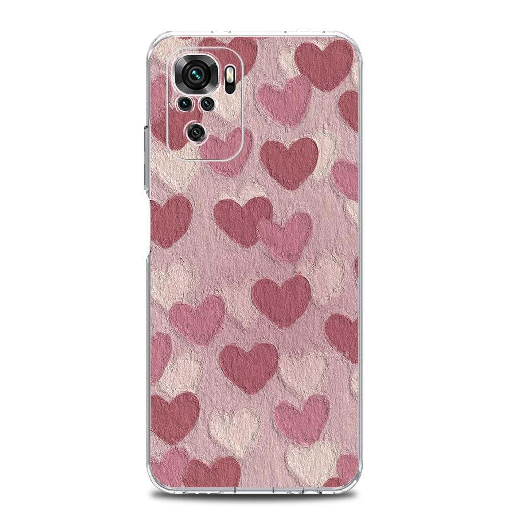 love flower Art Phone Case For Xiaomi Redmi Note 15 14 13 12 4G 10 11 Pro Plus 5G 14C 13C 12C 10C Clear Cover