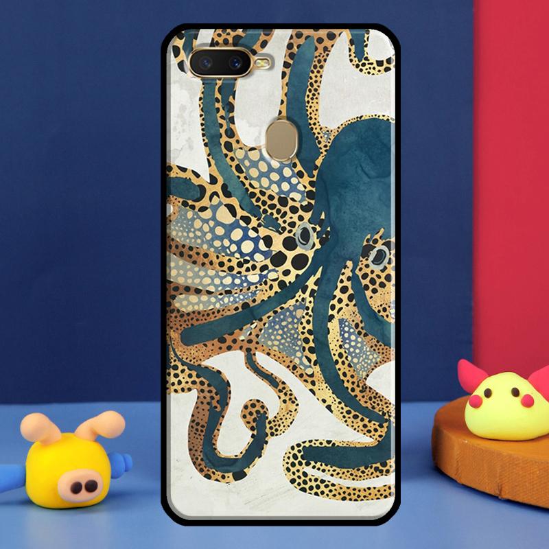 Marine Life Ocean Octopus Case For Oppo A96 A76 A16 A74 A94 A54 S A57 A77 A58 A78 A98 A5 A9 A91 A15 A17 A52 A72 Cover