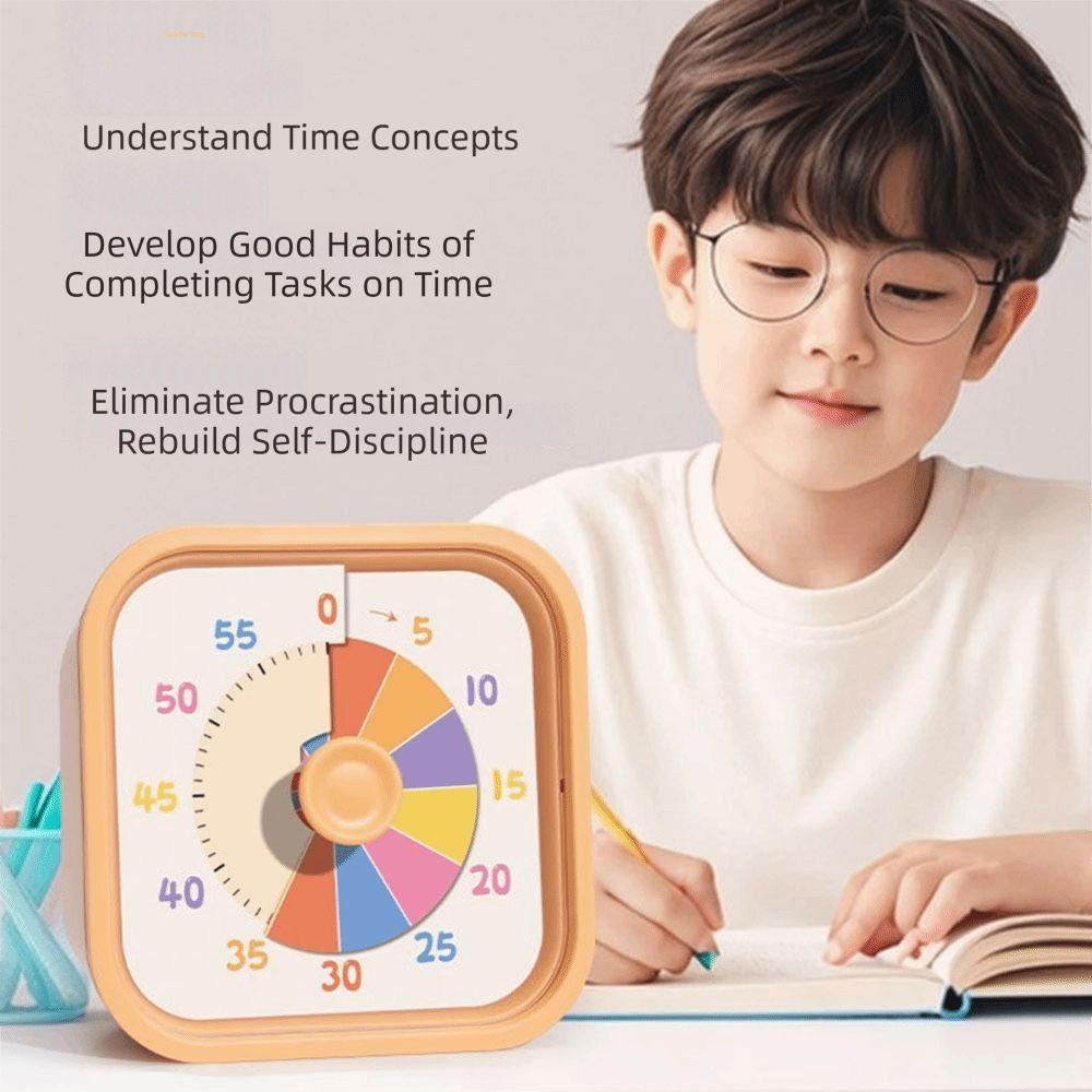 60 Minutes Visual Timer Square Kitchen Cooking Timer Time Management Tool Countdown Timer Indoor