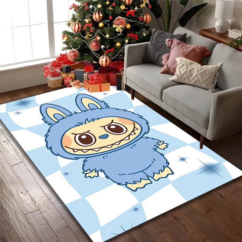 1pc Digital Printed Chair Rug for Home Office Use, LABUBU Carpet Appropriate for All Seasons, Soft Area Carpet