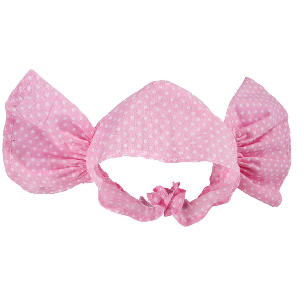 

Whimsical Cat Inspired Head Wrap Colorful Fabric Pet Costume For Every Season Pink Dot