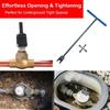 Sturdy Steel Water Meter Key Heavy Duty Threaded Valve Shut Off Spanner  Outdoor Backyard