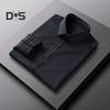 Men's Dress Shirt Long Sleeve Lapel Button Down Shirt Solid Color Formal Business Shirt for Work Dates Interviews Weddings