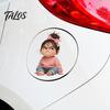 Car Sticker, Waterproof Self-adhesive PVC No Trace Auto Decal, Realistic Girl Pattern Funny Sticker for Fuel Tank Caps Windows Luggage Skateboards