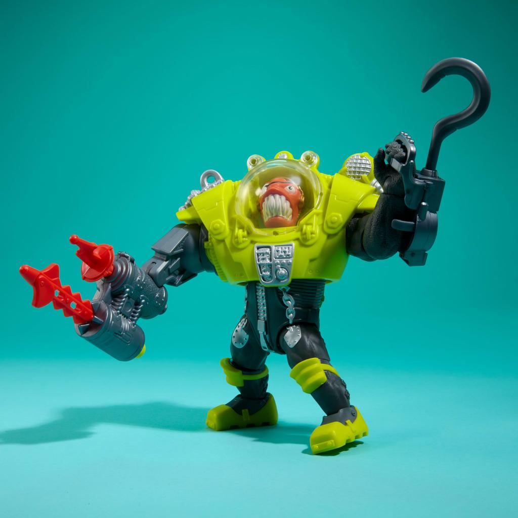 Mattel Street Sharks Action Figure with Springfire Speargun Doctor Pyranoid Collectible Inspired by TV Villains Accessory, Toy, 6-Inch 90's