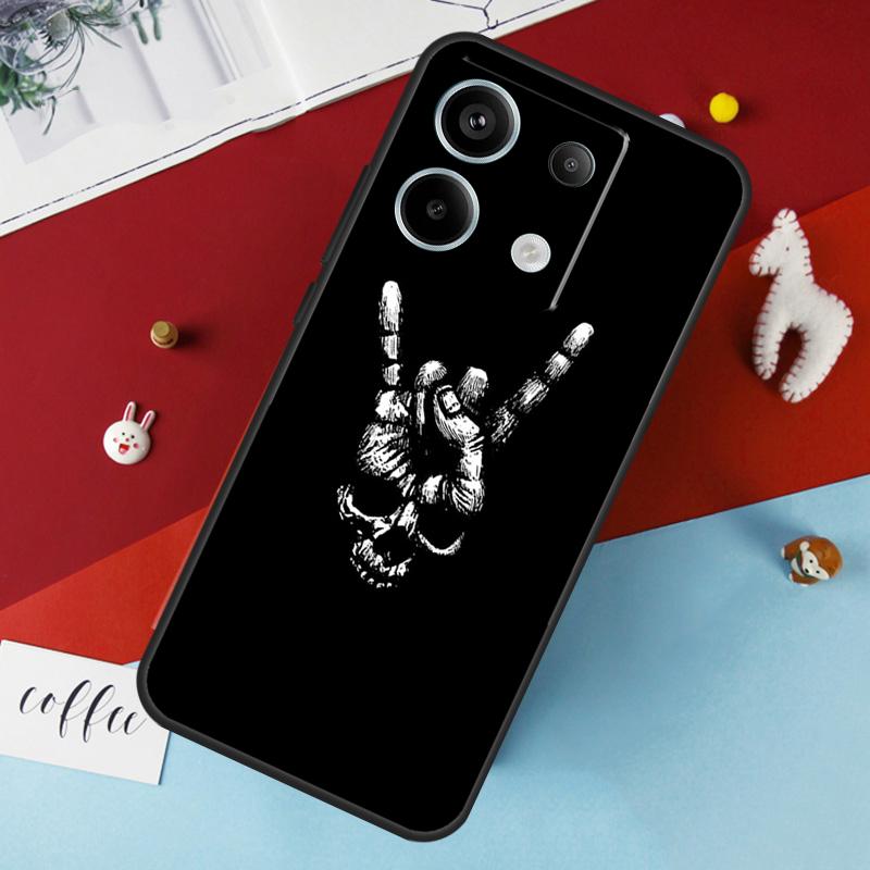 Rock and Roll Skull Case For Xiaomi Redmi Note 14 Pro 13 12 11 10 15 Pro Plus Redmi 15 14C 10C 12C 13C 15C Cover