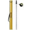 Firecore FLR500A Aluminum Staff, 5m, 5-Section, Lightweight Aluminum Alloy Staff with Level, Aluminum Graduations, for Surveying, Civil Engineering, C