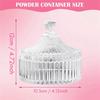 Body Powder Puff And Container Set , Dusting Powder Puff For Women Baby And Loose Powder Containers For Wet Dry Makeup