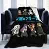 Frieren Beyond Journey's End Blankets Flannel Print Full Character Multi-function Lightweight Throw Blankets Bedspreads Quilt