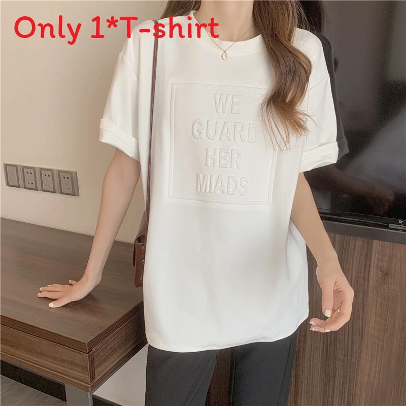 Korean Style Short Sleeve T Shirt With 3d Letter Pattern For Casual Summer Wear