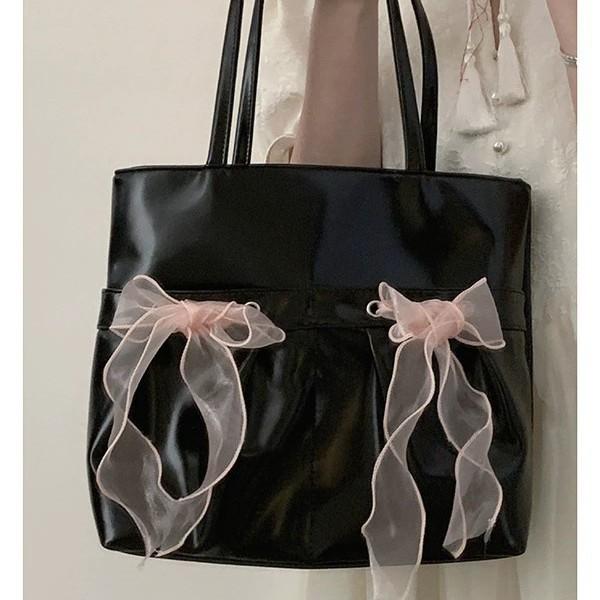 Bow Large Capacity Shoulder Bag Women's New Fashion Tote Bag Underarm Bag
