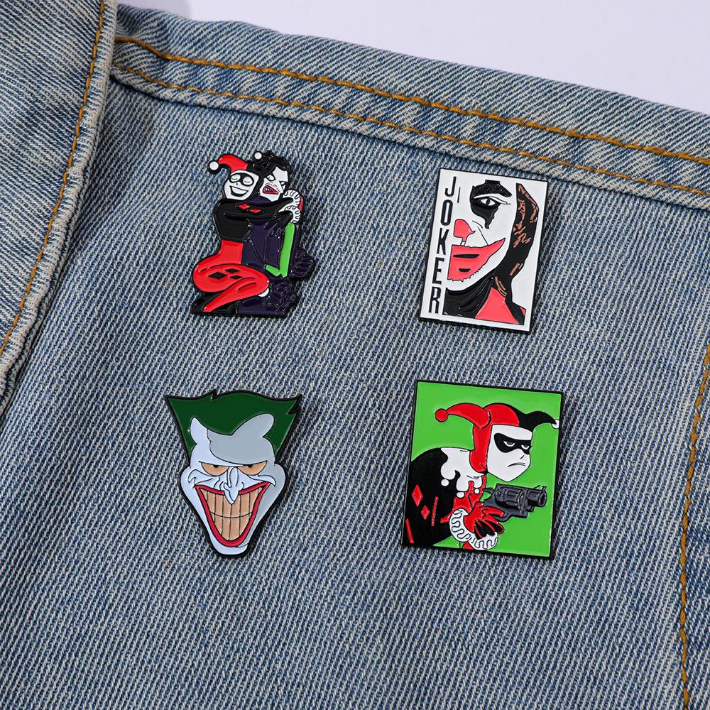 European and American film and television characters clown metal badge clown return night clown female alloy brooch accessories pin
