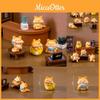Lovable Resin Fat Cat Figurine Blind Box Cartoon Animal Miniature Decor